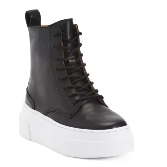 NWOB JSlides Black Leather Andre Sneaker